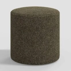 Round Thalia Ottoman In Tweed - Skyline Furniture -Skyline Furniture GUEST 019f6e0e 359f 41d3 a3f7 b4473588dc23