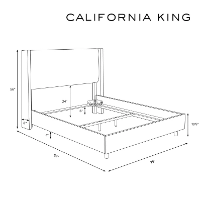 Nail Button Tufted Wingback Bed - Skyline Furniture 6 Nail Button Tufted Wingback Bed - Skyline Furniture - Image 4