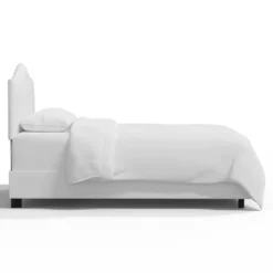 Queen Custom Upholstered Curved Headboard Bed Off White - Skyline Furniture -Skyline Furniture GUEST 0c2ab5a2 cdb4 4921 8bce 9a13e33fa503