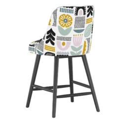 Sherrie Counter Height Barstool In Patterns Botanical Helsinki Block Lavender - Skyline Furniture -Skyline Furniture GUEST 0f31f2f3 34ac 4fb5 a46a 472cdfbc2b07
