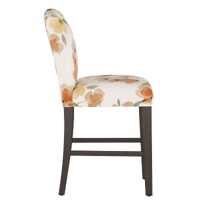 Alex Camel Back Counter Height Barstool With Botanical Print - Skyline Furniture 4 Alex Camel Back Counter Height Barstool With Botanical Print - Skyline Furniture - Image 2