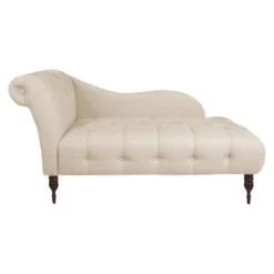 Eden Diamond Tufted Chaise In Linen - Skyline Furniture -Skyline Furniture GUEST 15e14c18 d0c0 4a1b a129 da4481c1f895