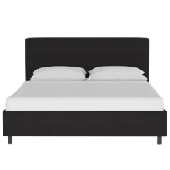 Olivia Solid Woven Upholstered Platform Bed Twill - Skyline Furniture