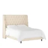 King Arlette Nail Button Tufted Wingback Bed In Textured Linen Cream - Skyline Furniture -Skyline Furniture GUEST 1c26b2df 9924 4810 a5c2 ead1e56b19f3