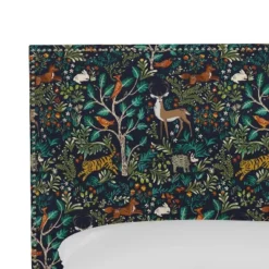 Queen Arcadia Nail Button Nature Printed Bed Blue - Skyline Furniture -Skyline Furniture GUEST 2028d0c2 bdf7 4218 9a77 c755b9905553