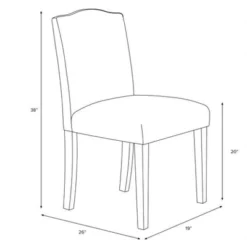 Alex Camel Back Dining Chair In Damask - Skyline Furniture -Skyline Furniture GUEST 20fbe646 3d84 4aac 9768 6014d8c3ddeb 2