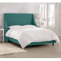 Dianna Swoop Arm Wingback Linen Bed - Skyline Furniture -Skyline Furniture GUEST 2969c3c1 7f47 4e3f 93b1 954935d325f6