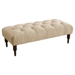 Edwardian Upholstered Tufted Bench - Skyline Furniture -Skyline Furniture GUEST 2b560559 ca26 49a1 97ef 82400ec15005
