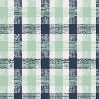 Fairland Square Storage Ottoman Check Navy Green - Skyline Furniture 5 Fairland Square Storage Ottoman Check Navy Green - Skyline Furniture - Image 3