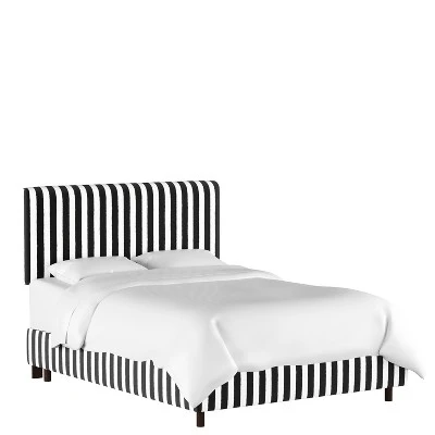 Olivia Striped Upholstered Bed - Skyline Furniture 3 Olivia Striped Upholstered Bed - Skyline Furniture