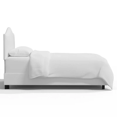 Full Janeth Curved Bed Velvet White - Skyline Furniture 5 Full Janeth Curved Bed Velvet White - Skyline Furniture - Image 3