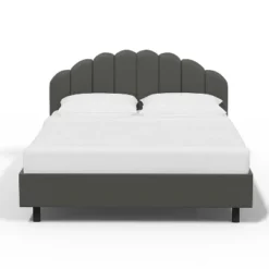 Emma Shell Upholstered Platform Bed - Skyline Furniture