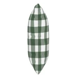 Classic Gingham Outdoor Throw Pillow Evergreen - Skyline Furniture