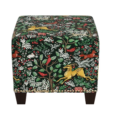 Square Nail Button Ottoman Patterned - Skyline Furniture 6 Square Nail Button Ottoman Patterned - Skyline Furniture - Image 4