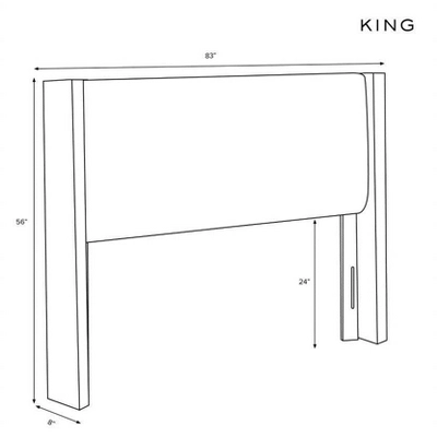 King Louis Diamond Tufted Wingback Headboard Off White Linen With Brass Nail Buttons - Skyline Furniture 7 King Louis Diamond Tufted Wingback Headboard Off White Linen With Brass Nail Buttons - Skyline Furniture - Image 5