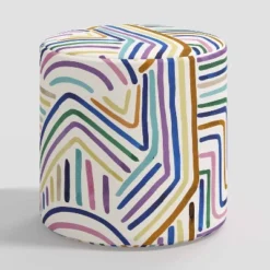 Round Thalia Ottoman In Patterns - Skyline Furniture -Skyline Furniture GUEST 50735a0f 7bc9 40df bdf6 4799430c249b