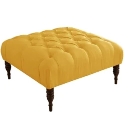 Custom Upholstered Tufted Square Ottoman - Skyline Furniture -Skyline Furniture GUEST 5b76d641 8cd1 49fe bca5 49aa966ec28d