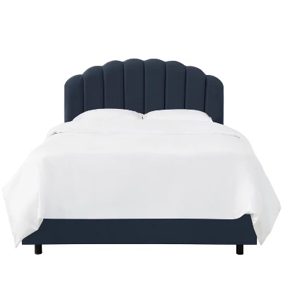 Emma Shell Velvet Bed - Skyline Furniture 3 Emma Shell Velvet Bed - Skyline Furniture