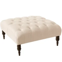 Custom Upholstered Tufted Square Ottoman - Skyline Furniture -Skyline Furniture GUEST 61314f91 0ca3 4fe3 9a2a b12420574299