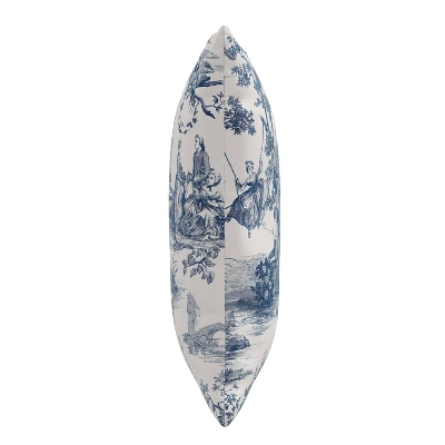 18"x18" Polyester Insert In Idyllic Days Square Throw Pillow Blue/White - Skyline Furniture 3 18"x18" Polyester Insert In Idyllic Days Square Throw Pillow Blue/White - Skyline Furniture