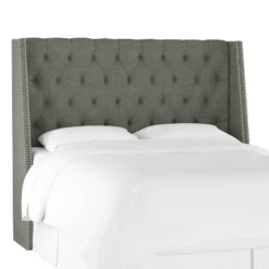 Diamond Tufted Nail Button Wingback Headboard - Skyline Furniture