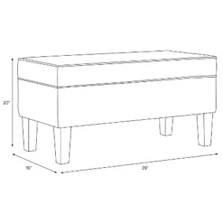 Lizzie Storage Bench In Patterns - Skyline Furniture -Skyline Furniture GUEST 69c9f615 a74b 4689 8879 07ff41341e3b