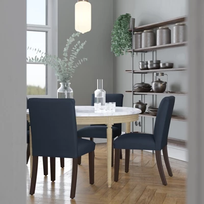 Hendrix Dining Chair In Linen Navy - Skyline Furniture 8 Hendrix Dining Chair In Linen Navy - Skyline Furniture - Image 6