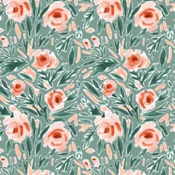 Green Floral Print Throw Pillow - Skyline Furniture -Skyline Furniture GUEST 6cc3c4a4 b436 46b2 930b 363868b010a0