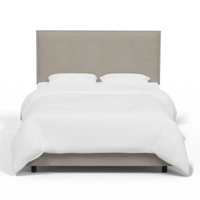 Arcadia Nailbutton Velvet Bed - Skyline Furniture 4 Arcadia Nailbutton Velvet Bed - Skyline Furniture - Image 2
