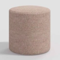 Round Thalia Ottoman In Tweed - Skyline Furniture -Skyline Furniture GUEST 6d8c6156 2488 4367 9dd5 fc5c83ce0628