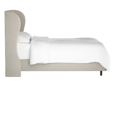 Tufted Woven Upholstered Wingback Bed - Skyline Furniture 4 Tufted Woven Upholstered Wingback Bed - Skyline Furniture - Image 2