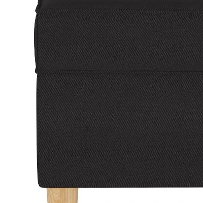 Storage Bench Twill Black - Skyline Furniture 5 Storage Bench Twill Black - Skyline Furniture - Image 3