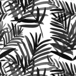 18" X 18" Outdoor Seat Cushion Cali Palm Black/White - Skyline Furniture -Skyline Furniture GUEST 70843b70 84c2 4f1e a9f1 560aabd3bfae