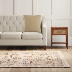 Tan Linen Polyester Throw Pillow (20"x20") - Skyline Furniture -Skyline Furniture GUEST 791f2d88 0e7c 4ab0 a1dd 6a38a59a2d00