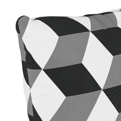 18" X 18" Outdoor Throw Pillow Shaded Block Gray - Skyline Furniture 4 18" X 18" Outdoor Throw Pillow Shaded Block Gray - Skyline Furniture - Image 2