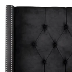 Louis Diamond Tufted Wingback Velvet Bed - Skyline Furniture -Skyline Furniture GUEST 81144bd5 1318 4f7f a0f9 09a475e28219