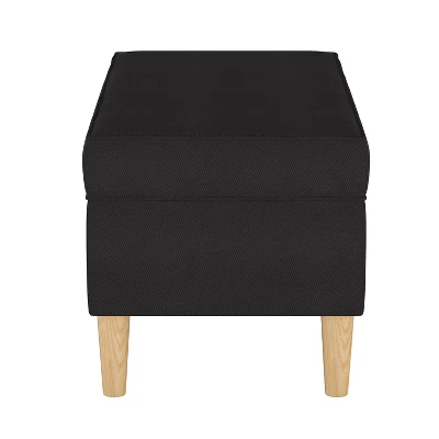 Storage Bench Twill Black - Skyline Furniture 4 Storage Bench Twill Black - Skyline Furniture - Image 2