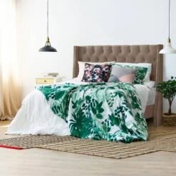 Arlette Nail Button Tufted Wingback Bed In Velvet - Skyline Furniture -Skyline Furniture GUEST 8c82d6d8 3d8a 45a8 8732 c9cc730b84b2