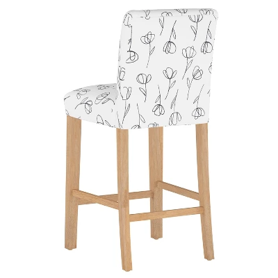Hendrix Patterned Barstool Contoured Tulips - Skyline Furniture 5 Hendrix Patterned Barstool Contoured Tulips - Skyline Furniture - Image 3