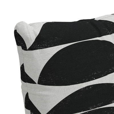 18" X 18" Outdoor Decorative Throw Pillow Halfmoon Black/White - Skyline Furniture 4 18" X 18" Outdoor Decorative Throw Pillow Halfmoon Black/White - Skyline Furniture - Image 2