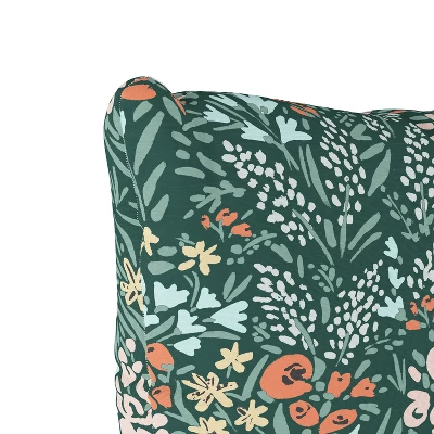 Green Floral Throw Pillow - Skyline Furniture 4 Green Floral Throw Pillow - Skyline Furniture - Image 2