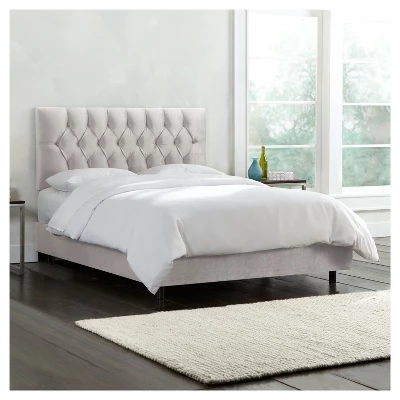 Edwardian Tufted Bed Velvet - Skyline Furniture 3 Edwardian Tufted Bed Velvet - Skyline Furniture