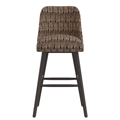 Sherrie Rounded Back Bartstool In Pattern - Skyline Furniture 11 Sherrie Rounded Back Bartstool In Pattern - Skyline Furniture - Image 9