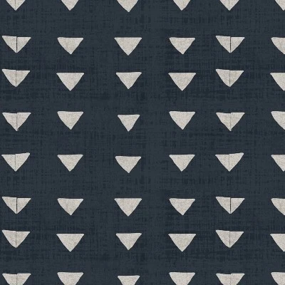 Navy Triangle Print Throw Pillow - Skyline Furniture 5 Navy Triangle Print Throw Pillow - Skyline Furniture - Image 3