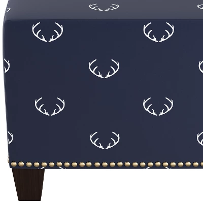 Square Nail Button Ottoman Patterned - Skyline Furniture 3 Square Nail Button Ottoman Patterned - Skyline Furniture