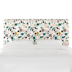 Olivia Upholstered Headboard Terrazzo Emerald Ochre - Cloth & Company 15 Olivia Upholstered Headboard Terrazzo Emerald Ochre - Cloth & Company -Skyline Furniture GUEST a826637f 4aa0 411c 8535 5b7bde169a70