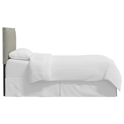 Arcadia Nailbutton Metallic Upholstered Headboard Groupie Pewter - Skyline Furniture 5 Arcadia Nailbutton Metallic Upholstered Headboard Groupie Pewter - Skyline Furniture - Image 3