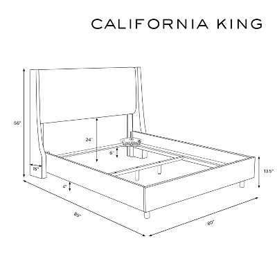 Arlette Nail Button Tufted Wingback Bed In Linen - Skyline Furniture 4 Arlette Nail Button Tufted Wingback Bed In Linen - Skyline Furniture - Image 2