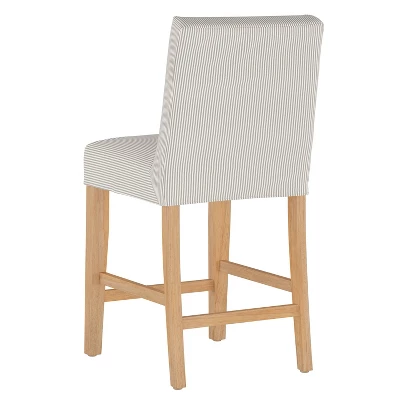 Kendra Slipcover Counter Height Barstool Oxford Stripe Taupe - Skyline Furniture 5 Kendra Slipcover Counter Height Barstool Oxford Stripe Taupe - Skyline Furniture - Image 3