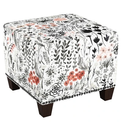 Square Nail Button Ottoman Patterned - Skyline Furniture 9 Square Nail Button Ottoman Patterned - Skyline Furniture - Image 7
